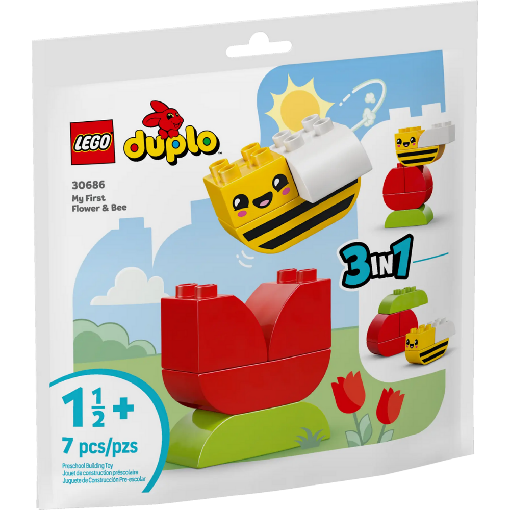 Meine erste Blume mit Biene