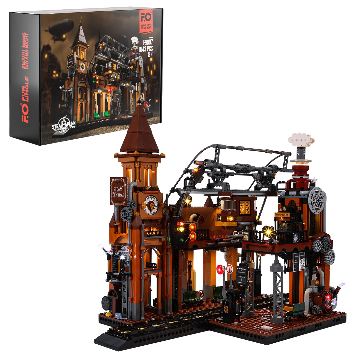 Steampunk-Bahnhof
