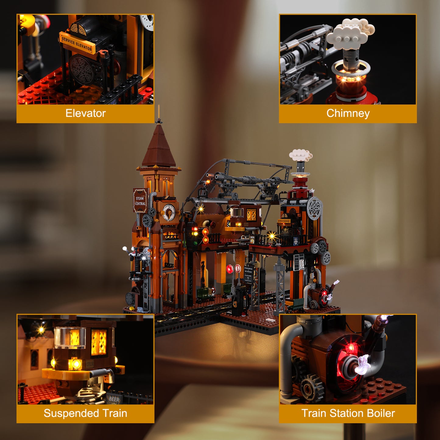 Steampunk-Bahnhof