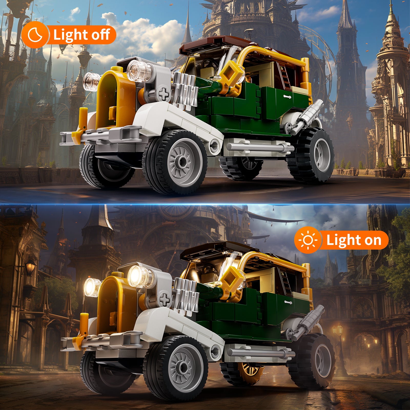 Steampunk-Rennwagen