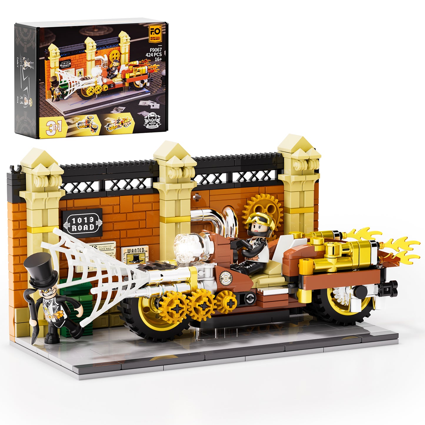 Steampunk-Motorradjagd