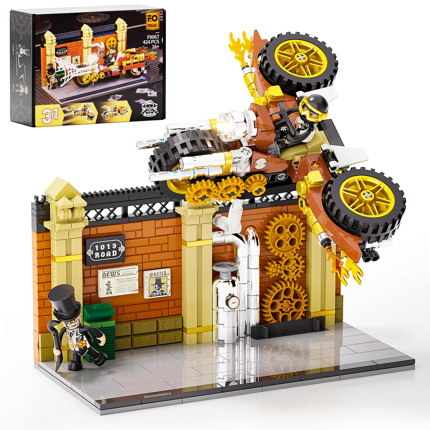 Steampunk-Motorradjagd