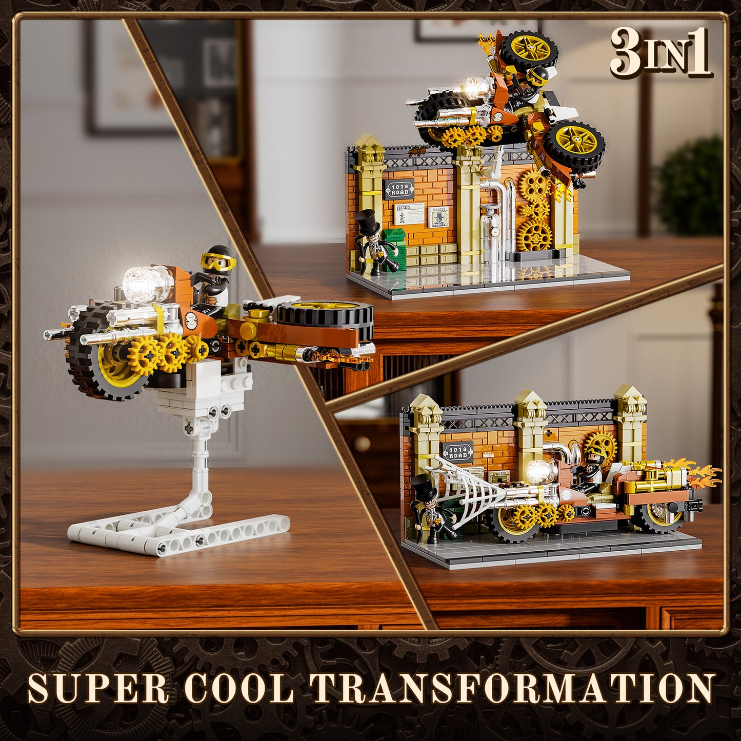 Steampunk-Motorradjagd