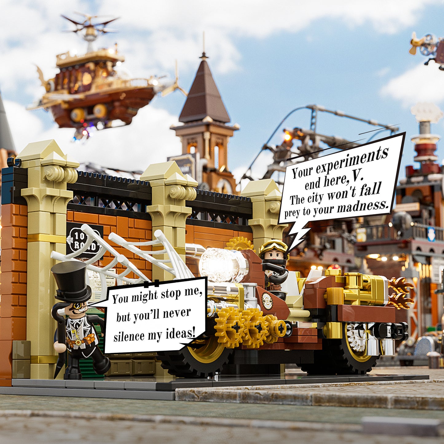 Steampunk-Motorradjagd