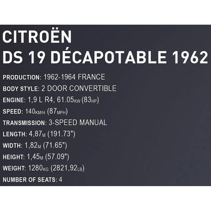 1962 CITROEN DS 19 DECAPOT