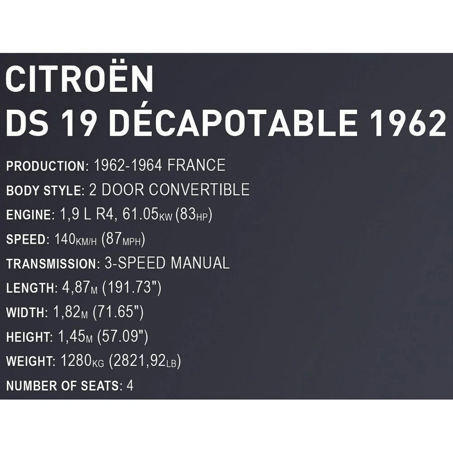 1962 CITROEN DS 19 DECAPOT