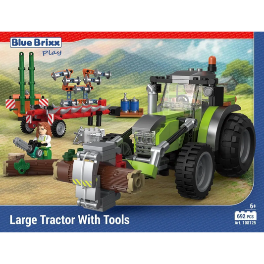 Großer Traktor mit Werkzeugen