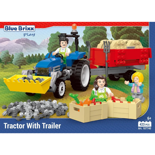Bauernhof-Traktor mit Anhänger