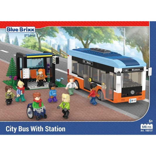 Stadtbus mit Haltestelle