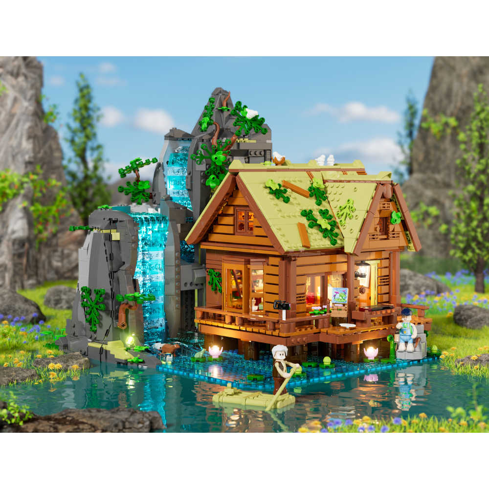 Hütte am Wasserfall