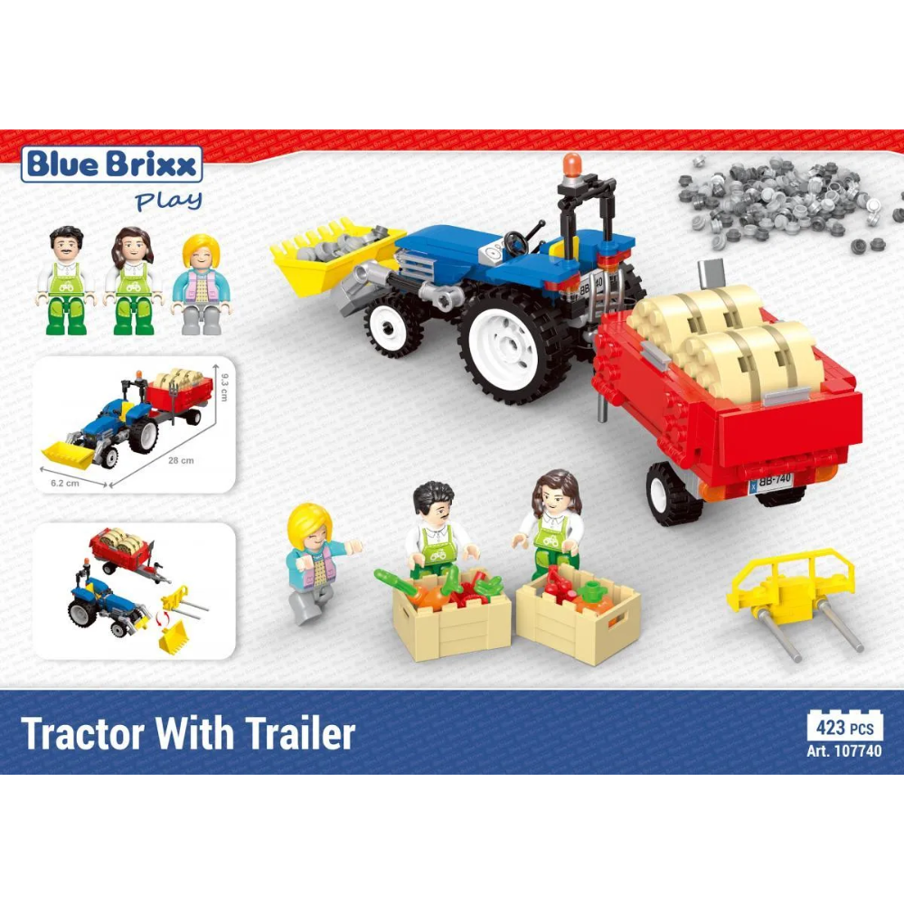 Bauernhof-Traktor mit Anhänger