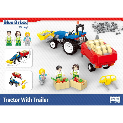 Bauernhof-Traktor mit Anhänger