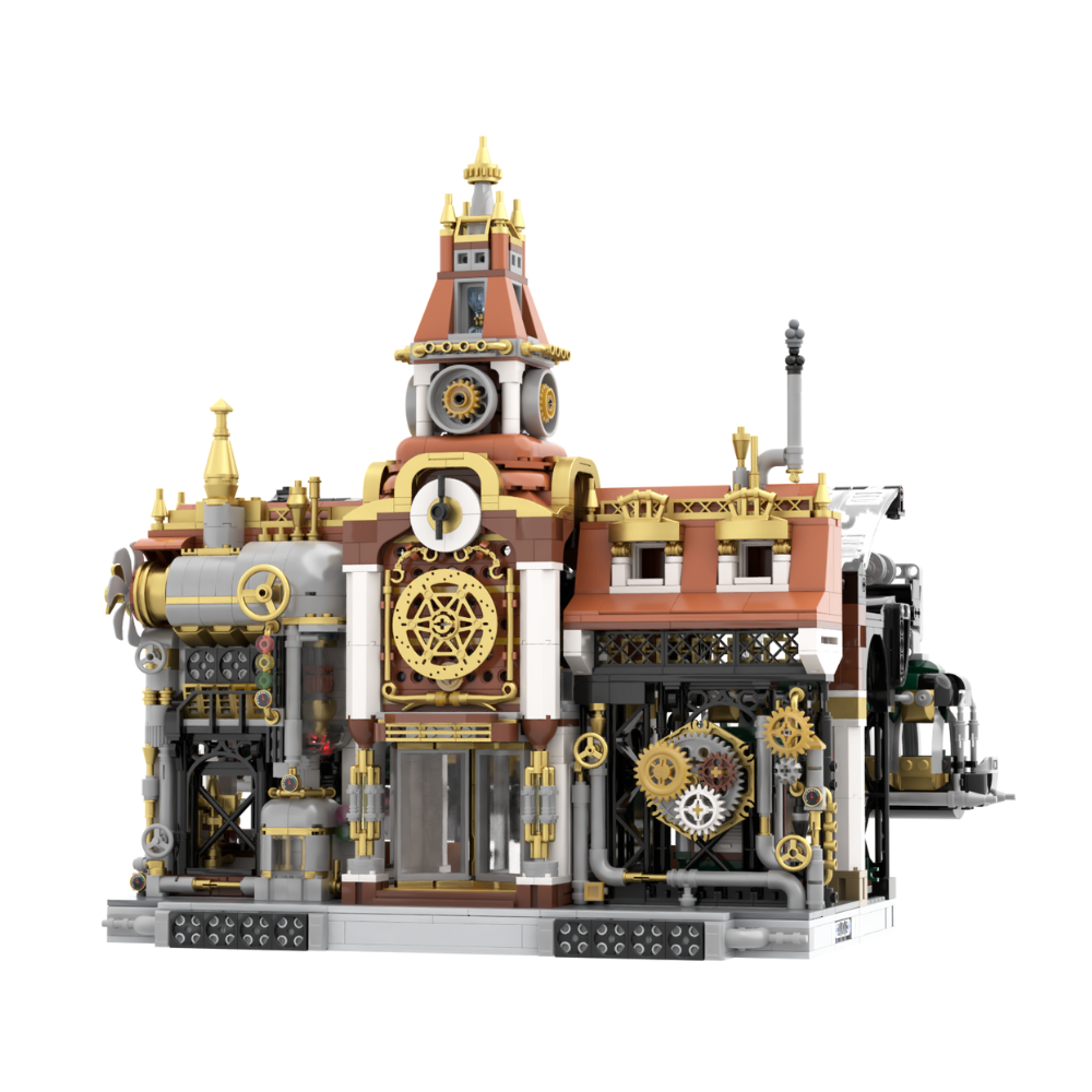 Steampunk-Bahnhof