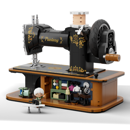 Nostalgische Handkurbel-Nähmaschine