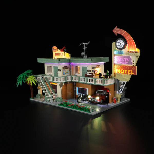 Motel bei Sonnenuntergang
