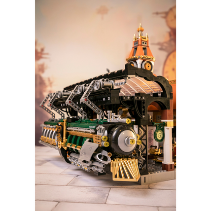 Steampunk-Bahnhof