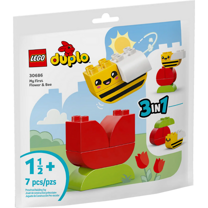 Meine erste Blume mit Biene