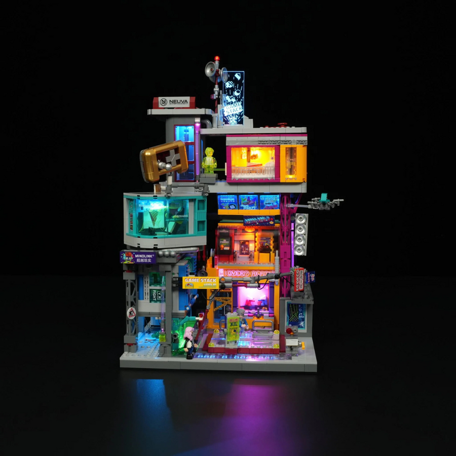 Cyberpunk-Spielhallenturm