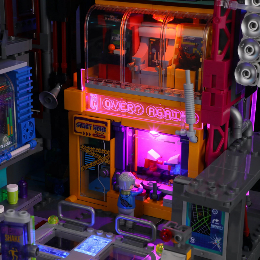 Cyberpunk-Spielhallenturm