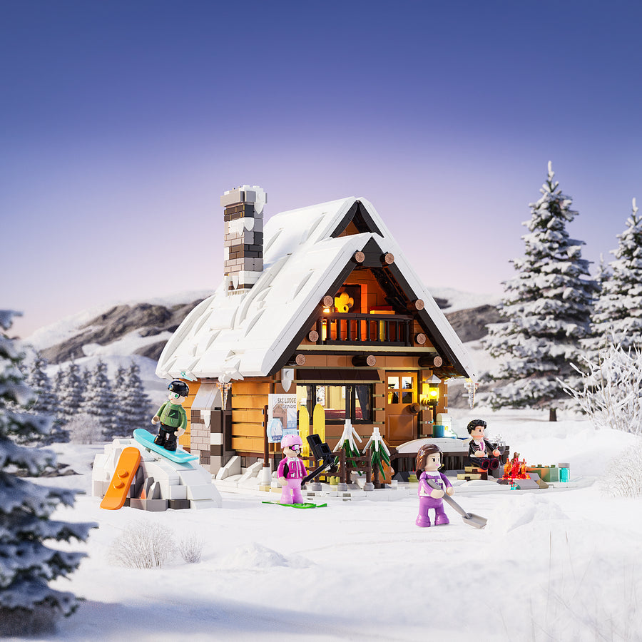 Ski-Hütte im Chalet-Stil