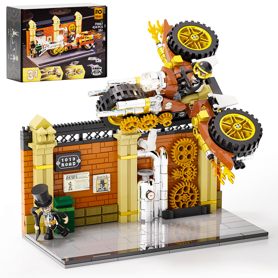 Steampunk-Motorradjagd