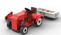 Roter Farmtrecker
