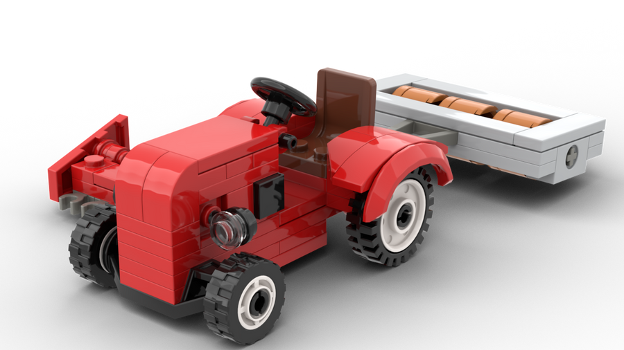 Roter Farmtrecker