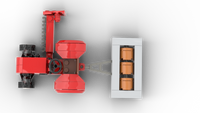 Roter Farmtrecker
