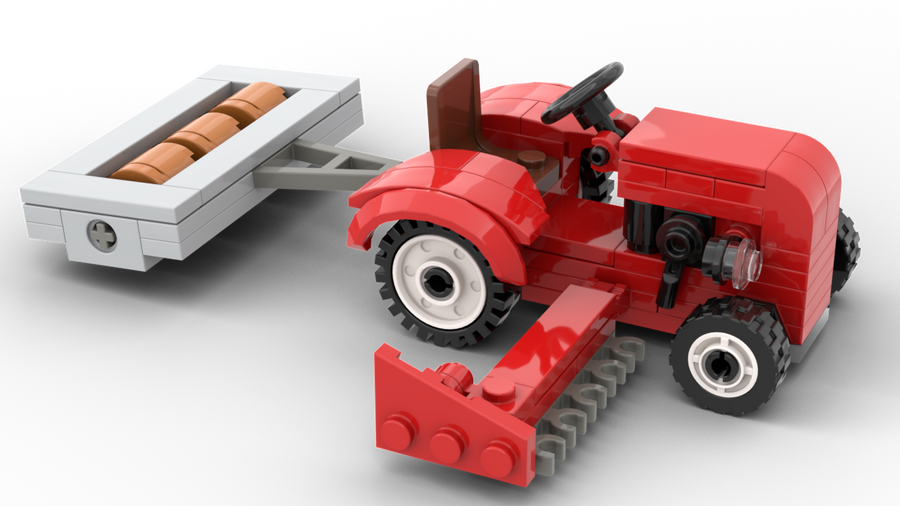Roter Farmtrecker