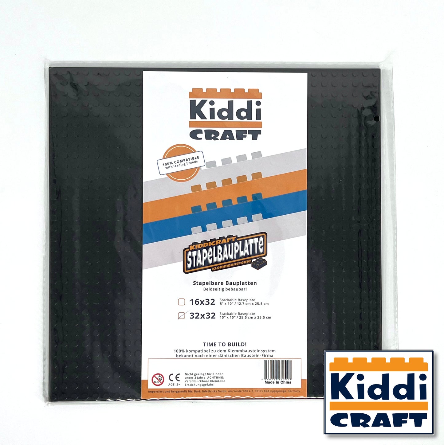 Stackable Baseplate 32 x 32 - Black
