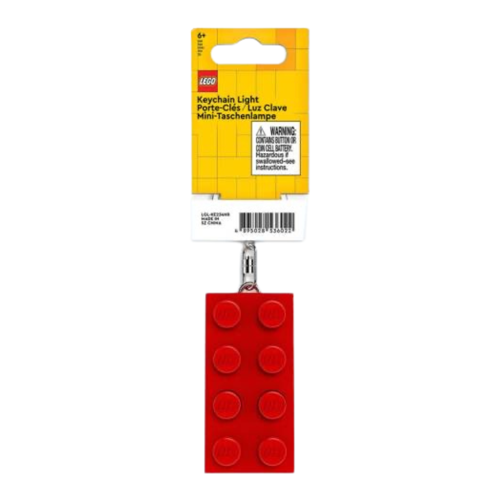 LEGO - Taschenlampe 2x4 Stein rot - Schlüsselanhänger