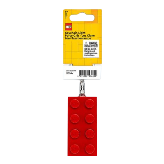 LEGO - Taschenlampe 2x4 Stein rot - Schlüsselanhänger