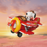 Snoopy-Doppeldecker Hero-Bild für Meta Ads