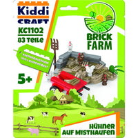 Misthaufen mit Hühnern