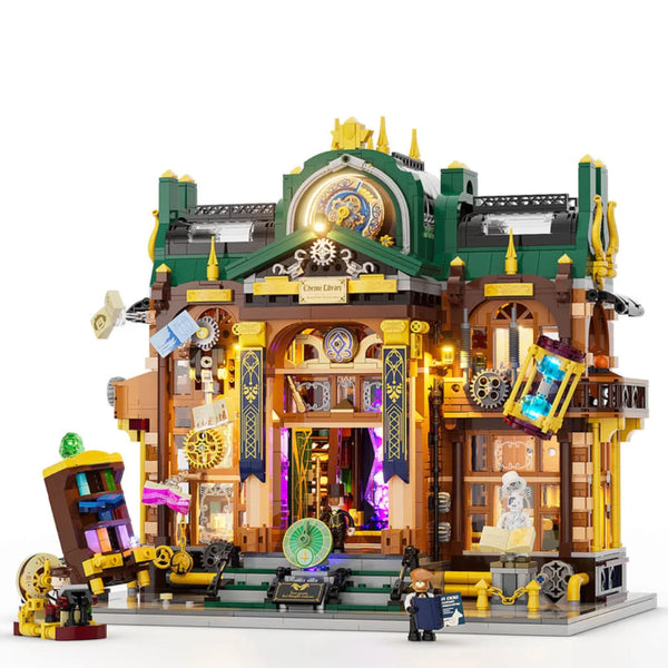 Steampunk-Zeitriss-Bibliothek
