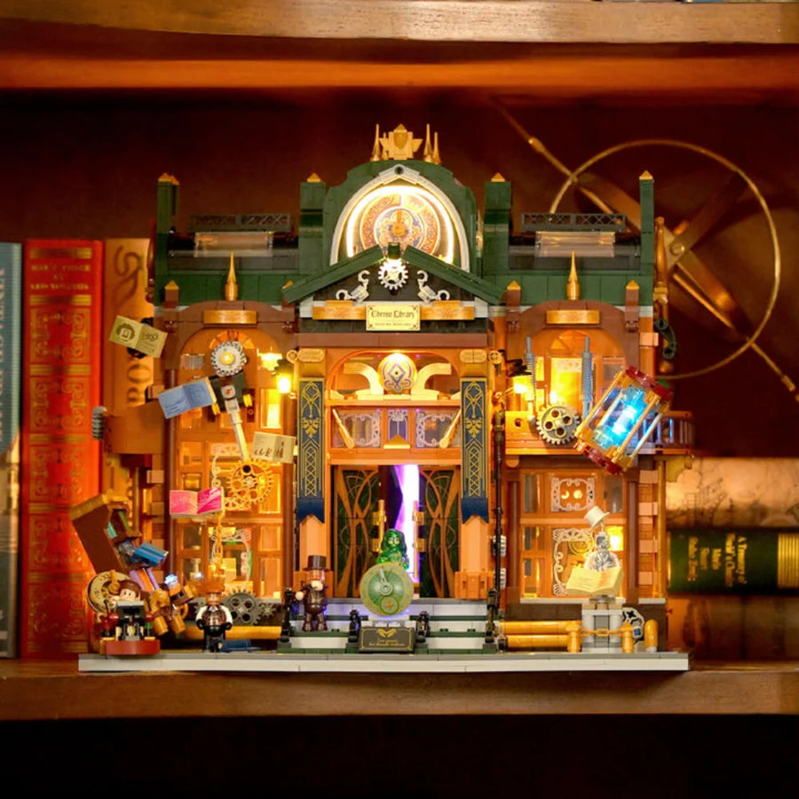 Steampunk-Zeitriss-Bibliothek