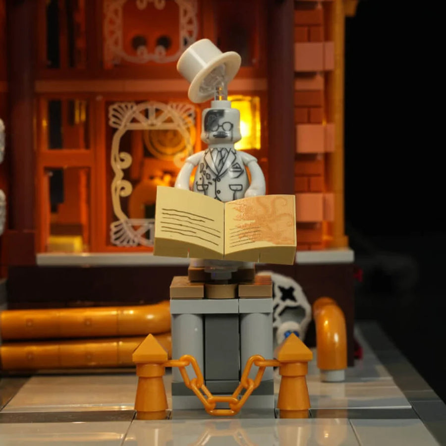 Steampunk-Zeitriss-Bibliothek