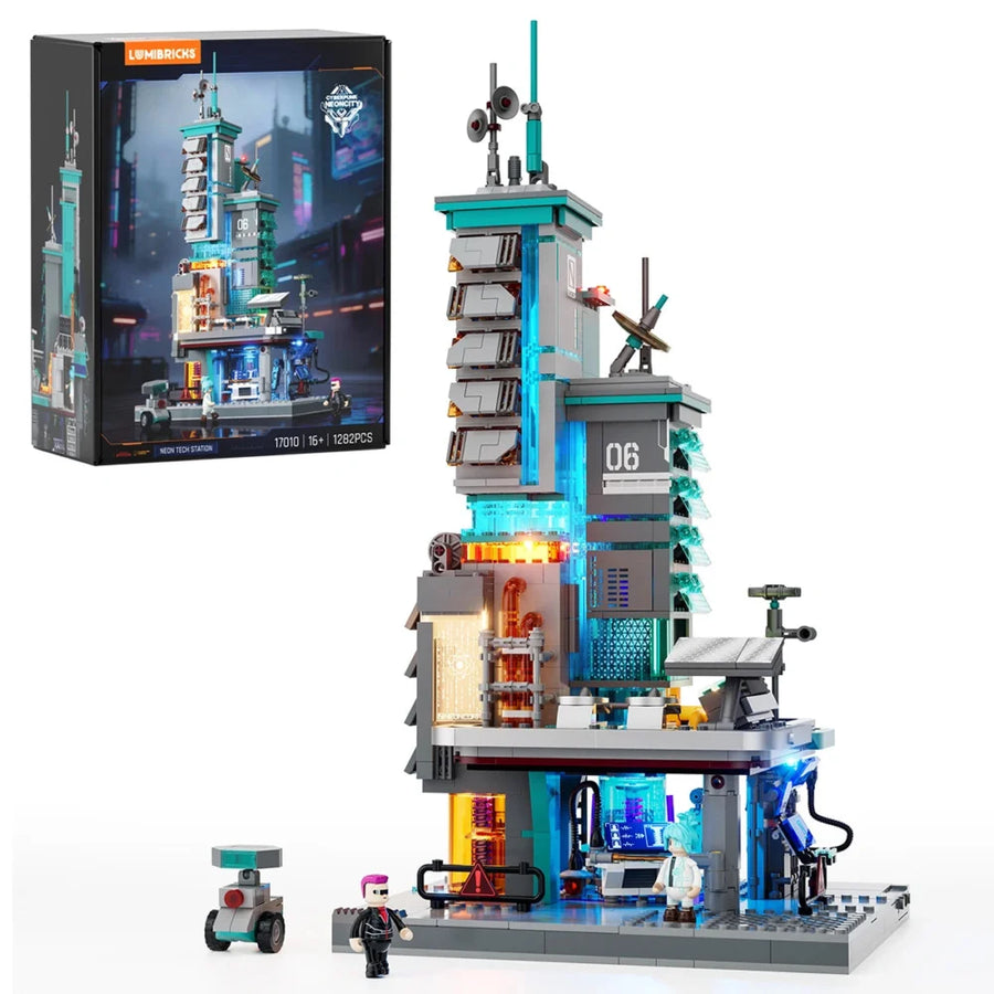 Cyberpunk-Neon-Technikstation