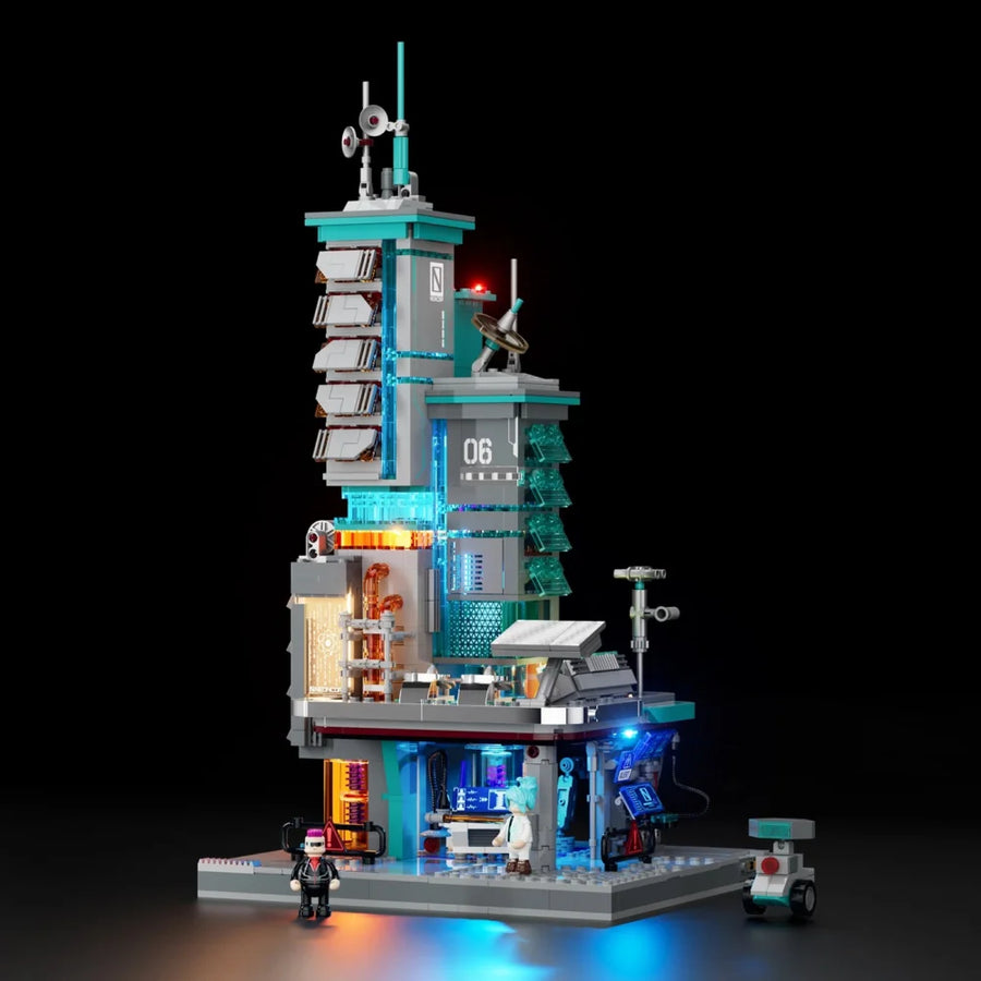 Cyberpunk-Neon-Technikstation
