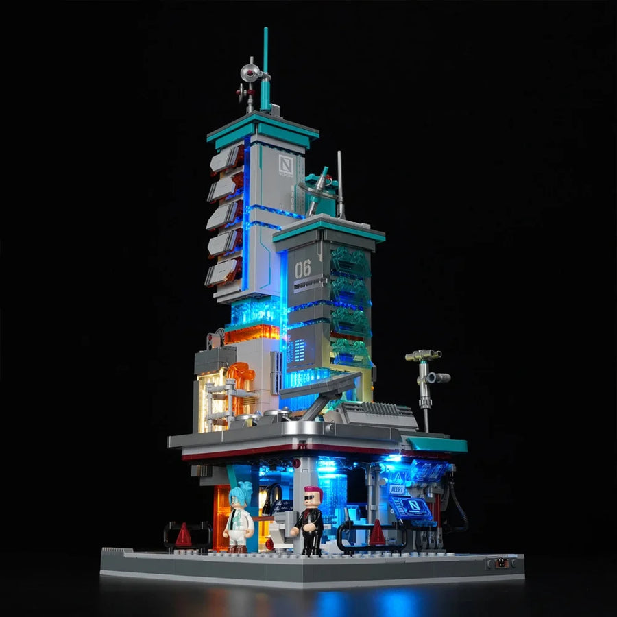 Cyberpunk-Neon-Technikstation