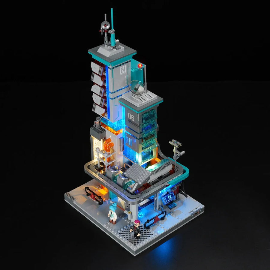 Cyberpunk-Neon-Technikstation