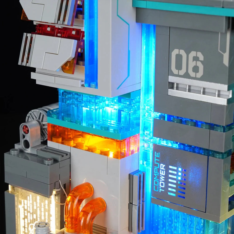 Cyberpunk-Neon-Technikstation