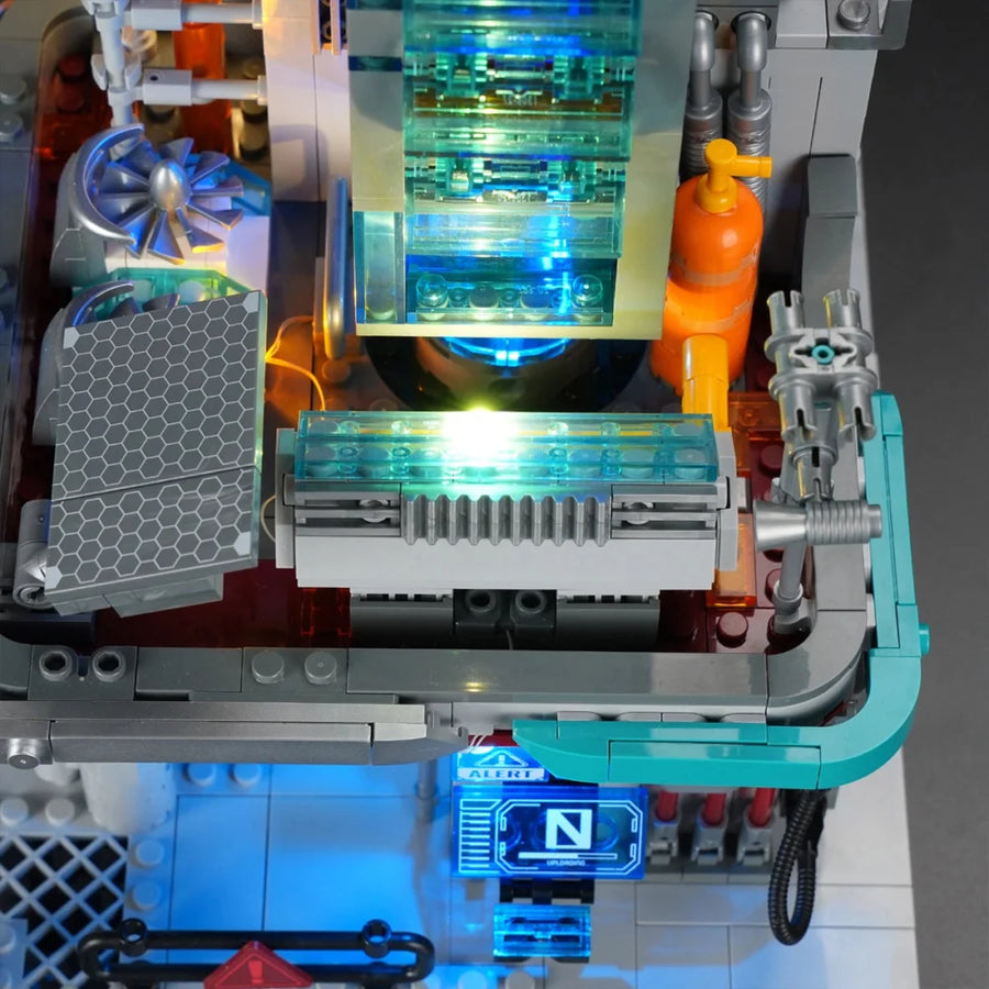 Cyberpunk-Neon-Technikstation