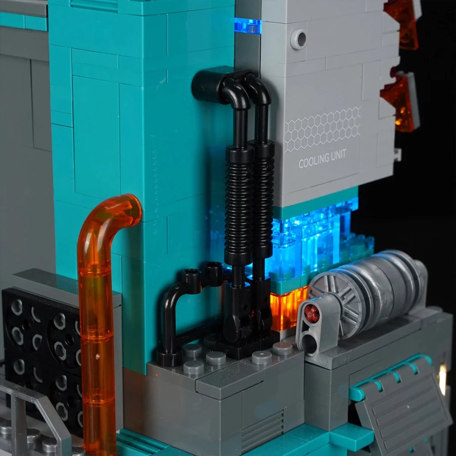 Cyberpunk-Neon-Technikstation