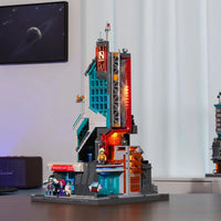 Cyberpunk-Neontechnikturm