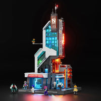 Cyberpunk-Neontechnikturm