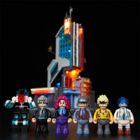 Cyberpunk-Neontechnikturm