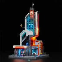 Cyberpunk-Neontechnikturm