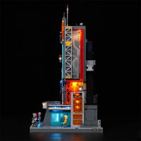 Cyberpunk-Neontechnikturm