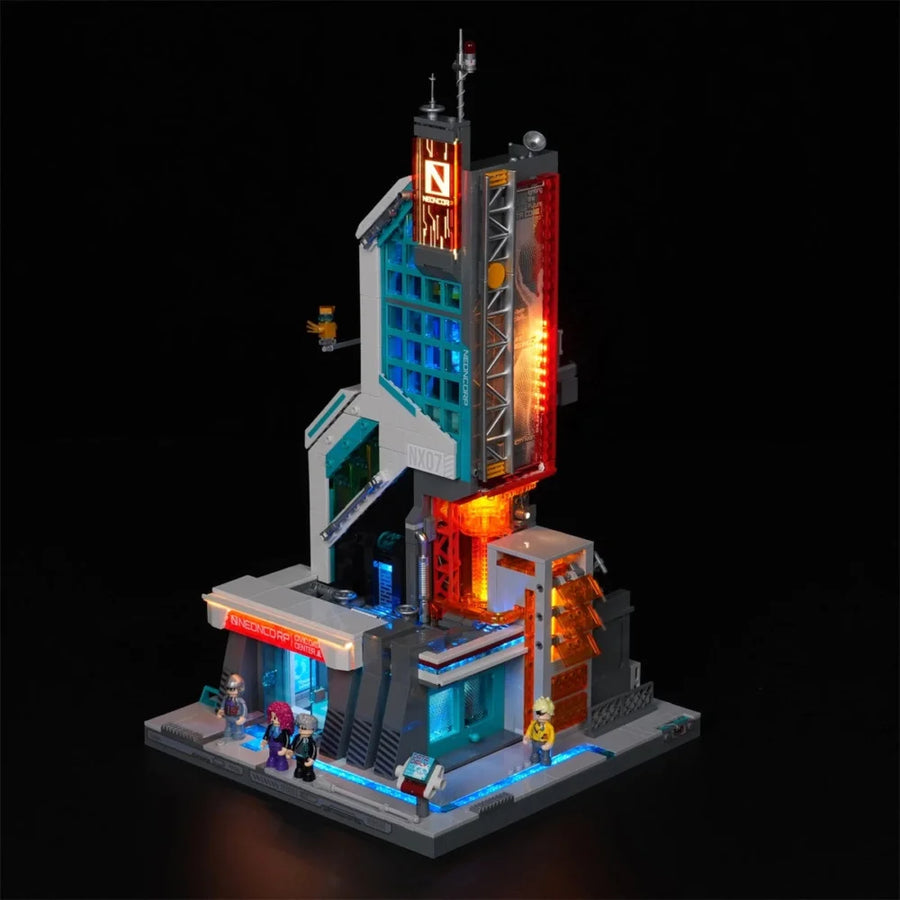 Cyberpunk-Neontechnikturm